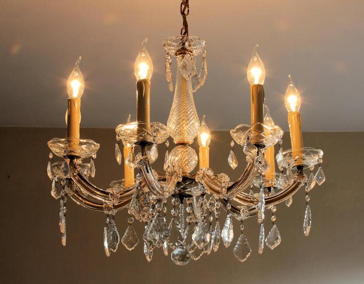 Maria-Teresia kroonluchter met 8 armen, Antiek en Kunst, Antiek | Lampen, Ophalen