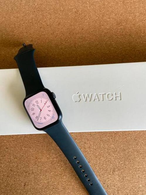 Apple Watch Series 8 GPS 41mm Midnight Alu Case, Sieraden, Tassen en Uiterlijk, Smartwatches, Gebruikt, iOS, Zwart, Calorieverbanding