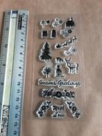 Kerst stempel set, Ophalen of Verzenden, Zo goed als nieuw, Houten stempel