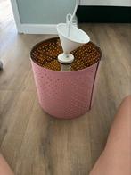 Roze/goude lamp met lampenkap, Huis en Inrichting, Lampen | Lampenkappen, Ophalen, Zo goed als nieuw, Rond
