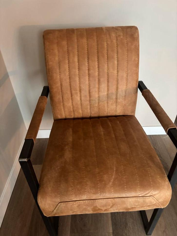 Eetkamerstoelen Zitmaxx 3x, Huis en Inrichting, Stoelen, Zo goed als nieuw, Drie, Metaal, Bruin, Ophalen