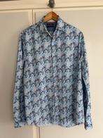 Blauw Blue Industry overhemd met print XL, Ophalen of Verzenden, Zo goed als nieuw, Blauw, Halswijdte 43/44 (XL)