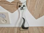 Mooie Vintage Glazen Poes Kat Wand - Raamhanger Sun catcher, Antiek en Kunst, Antiek | Glas en Kristal, Ophalen of Verzenden