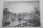 19e eeuwse ets (?) Binnenhaven Hoorn, Antiek en Kunst, Kunst | Etsen en Gravures, Ophalen of Verzenden