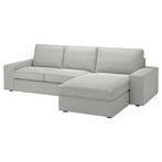 3-zits sofa met chaise longue (lichtgrijs) – IKEA KIVIK, Huis en Inrichting, Ophalen, 250 tot 300 cm, Gebruikt, Driepersoons