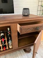 Vintage Dressoir/TV Meubel met Houtsnijwerk, Huis en Inrichting, Ophalen, Gebruikt, Vintage, 200 cm of meer