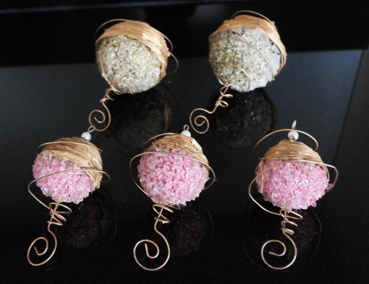 Vintage / retro set kerstballen, Diversen, Kerst, Nieuw, Ophalen of Verzenden