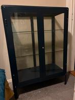 FABRIKÖR Vitrinekast - Zwartblauw - 81x113cm, Ophalen, 100 tot 150 cm, 50 tot 100 cm, 25 tot 50 cm