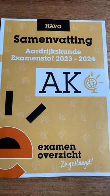 Examenbundel/ Samenvatting Havo Aardrijkskunde 2023-2024 beschikbaar voor biedingen