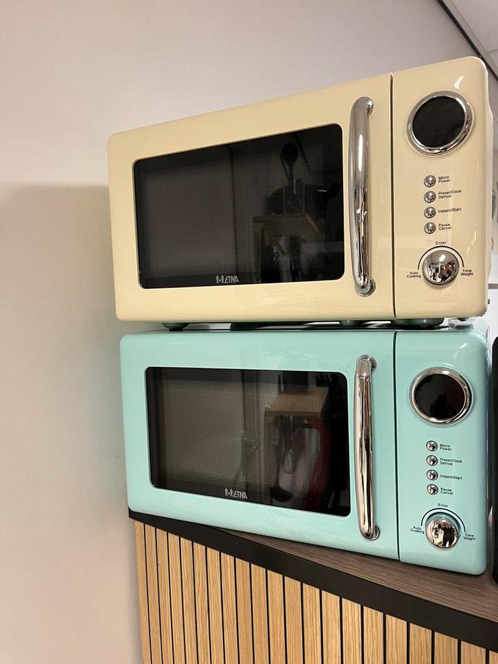 Nieuw retro magnetron Etna SMV620, Witgoed en Apparatuur, Magnetrons, Nieuw, Vrijstaand, Magnetron, Minder dan 45 cm, Draaiplateau