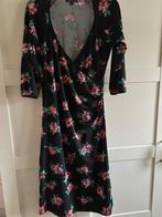 King Louie jurk crossdress, maat L, zwart met rozen, Zwart, Maat 42/44 (L), Ophalen of Verzenden, Knielengte