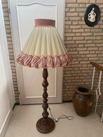 Vintage vloerlamp kap leder top staat schemerlamp retro, Huis en Inrichting, Lampen | Vloerlampen, Ophalen of Verzenden, 150 tot 200 cm