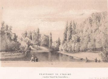PLANTSOEN TE UTRECHT (van de Singel bij Zonnenburg)1853 lith beschikbaar voor biedingen
