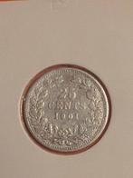Zilveren 25 cent 1901 - Koningin Wilhelmina, Zilver, 25 cent, Ophalen of Verzenden, Koningin Wilhelmina
