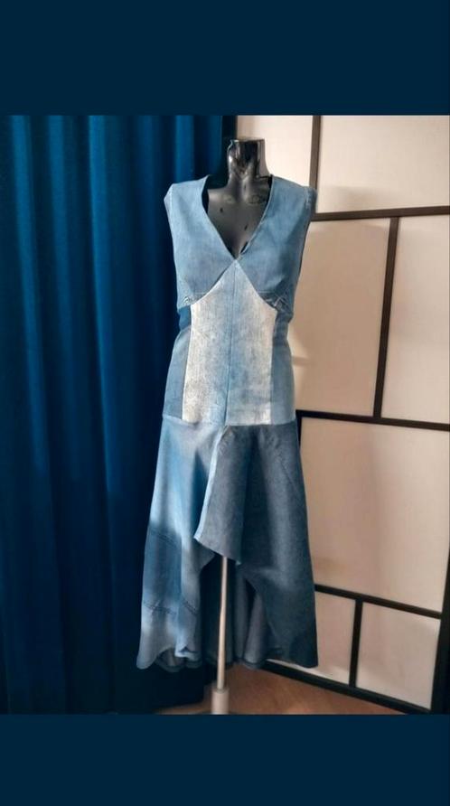 Spijkerjurk salsajurk met bolero. Handmade, uniek, Kleding | Dames, Gelegenheidskleding, Nieuw, Overige typen, Maat 42/44 (L)