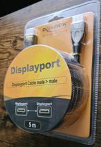 Delock Displayport v1.2 kabel (male, 4K, 5m, PREMIUM) 82773, Nieuw, Ophalen of Verzenden