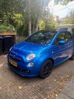 Fiat 500 Twinair Turbo 80pk 2015 Italian Blauw, Auto's, Leder en Stof, Origineel Nederlands, Radio, Handgeschakeld