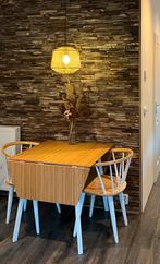 Eettafel uitklapbaar bamboe IKEA PS + 4 stoelen, Huis en Inrichting, Tafels | Eettafels, Gebruikt, Ophalen of Verzenden