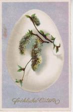Fröhliche Ostern. Pasen-Ei met katjestak. 01-03, Verzamelen, Ansichtkaarten | Themakaarten, Gelopen, Feest(dag), Ophalen of Verzenden