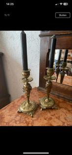 Antieke Bronzen Kandelaren Set, Antiek en Kunst, Ophalen of Verzenden, Koper of Brons