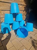 8 Zee blauwe emmers, Huis en Inrichting, Emmers, Ophalen, Zo goed als nieuw, Kunststof, Met handgreep