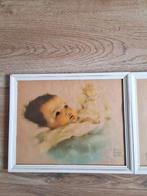 2 schilderijen  Bessie peage Gutmann, Minder dan 50 cm, Ophalen of Verzenden, Zo goed als nieuw, Schilderij