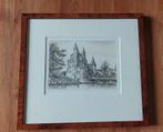 Ets Amsterdamse Poort, 32x30, A. Wieringa, Antiek en Kunst, Kunst | Etsen en Gravures, Ophalen of Verzenden