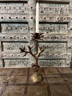 Kandelaar uit India aluminium brons goud kleur vogels tak, Huis en Inrichting, Woonaccessoires | Kandelaars en Kaarsen, Verburgt Vintage