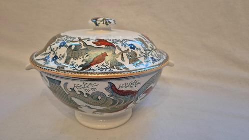Prachtige Dragon dekselkom Petrus Regout, Antiek en Kunst, Antiek | Servies los, Ophalen of Verzenden