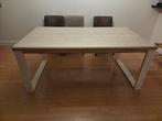 Mooie houten eettafel en salontafel, Huis en Inrichting, Ophalen, 50 tot 100 cm, Zo goed als nieuw, Vijf personen of meer