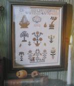 Borduurpatroon  `` Antieke `` merklap   nr 2344, Hobby en Vrije tijd, Borduren en Borduurmachines, Verzenden, Nieuw, Handborduren