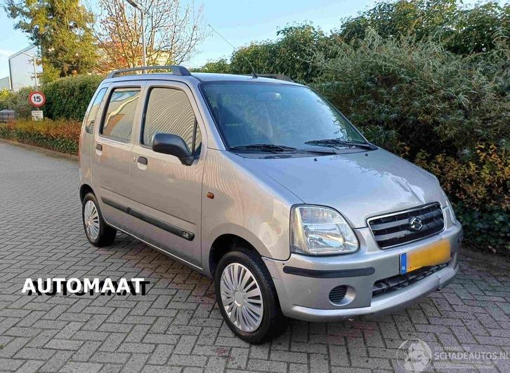 Suzuki Wagon R+ 1.3 GLX automaat & airco (bj 2004), Auto diversen, Schadeauto's, Suzuki, Automaat, Benzine, MPV, Zilver of Grijs