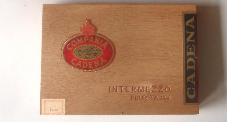 2 Compañia Cadena kistjes voor sigaren (leeg), goede staat, Verzamelen, Rookartikelen, Aanstekers en Luciferdoosjes, Zo goed als nieuw