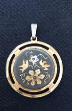 Vintage Goudkleurige Hanger met Bloemen en Vogels, Ophalen of Verzenden, Overige materialen, Hanger, Verguld