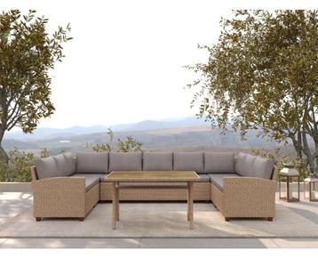 ACTIE! Loungeset tuinset wicker 9 personen tuin U set € 899 beschikbaar voor biedingen