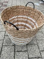 Mand  raffia Rond - 34x36cm, Ophalen, Gebruikt, Mand, Rond