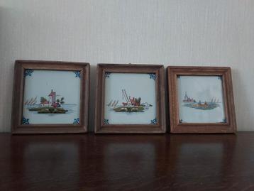 Vintage Delftse Tegeltjes - Diverse Ingelijste Sets beschikbaar voor biedingen