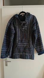 Geweven blauwe trui mt 42/44 hippie bohemian, Ophalen of Verzenden, Gedragen, Maat 42/44 (L), Blauw