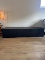 BESTA tv meubel zwart 3 deurs, Huis en Inrichting, Ophalen, 150 tot 200 cm, Zo goed als nieuw, Minder dan 100 cm