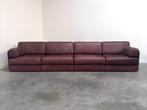 De Sede DS76 bankstel jaren 60 70 leer vintage lounge sofa, Ophalen, 75 tot 100 cm, Leer, Vierpersoons of meer