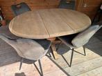 4 'de Bommel' eettafel stoelen., Ophalen, Gebruikt, 100 tot 150 cm, Vier personen