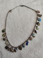 Bedel ketting met 18 bedeltjes, Sieraden, Tassen en Uiterlijk, Kettingen, Ophalen of Verzenden, Gebruikt, Zilver, Overige materialen