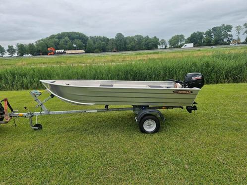Aluminium boot, Watersport en Boten, Vis- en Consoleboten, Zo goed als nieuw, Tot 10 pk, 3 tot 6 meter, Benzine, Buitenboordmotor