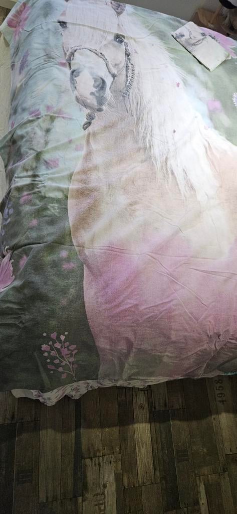 Dekbed overtrek penny paarden 1 persoons, Ophalen of Verzenden, Zo goed als nieuw, Eenpersoons, Dekbedovertrek