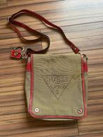 Guess tas bruin met rode biezen, Ophalen of Verzenden, Gebruikt, Bruin, Handtas