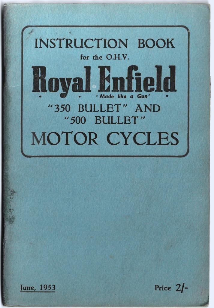Royal Enfield Bullet 350 Bullet 500 manual motor (7750z), Motoren, Handleidingen en Instructieboekjes, Overige merken, Verzenden