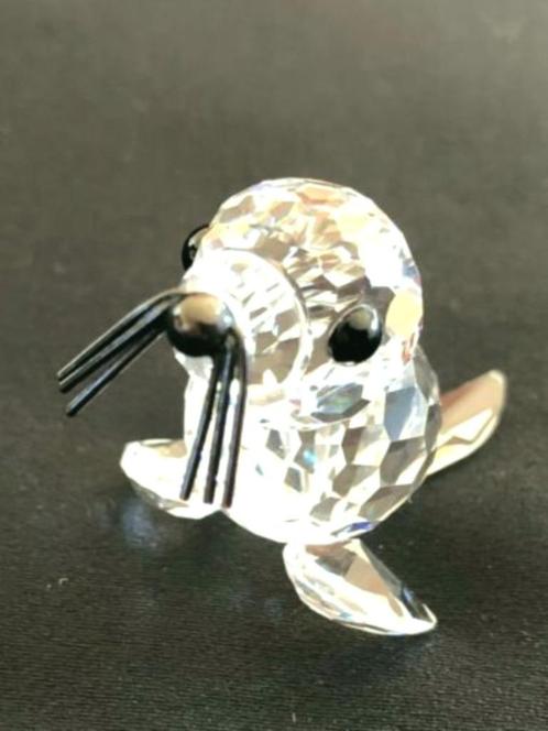 Swarovski zeehond mini met zwarte snorharen incl.doos, Verzamelen, Swarovski, Nieuw, Ophalen of Verzenden