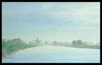 Het riviertje de Dintel in Noord Brabant., Antiek en Kunst, Kunst | Schilderijen | Klassiek, Ophalen of Verzenden