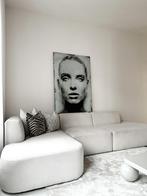 3-delige Bank - Beige/Grijs - Moderne Stijl, Ophalen of Verzenden, Zo goed als nieuw, Beige, 200 cm of meer