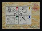 UK / Engeland 1988 Edward Lear Blok, Verzenden, Gestempeld
